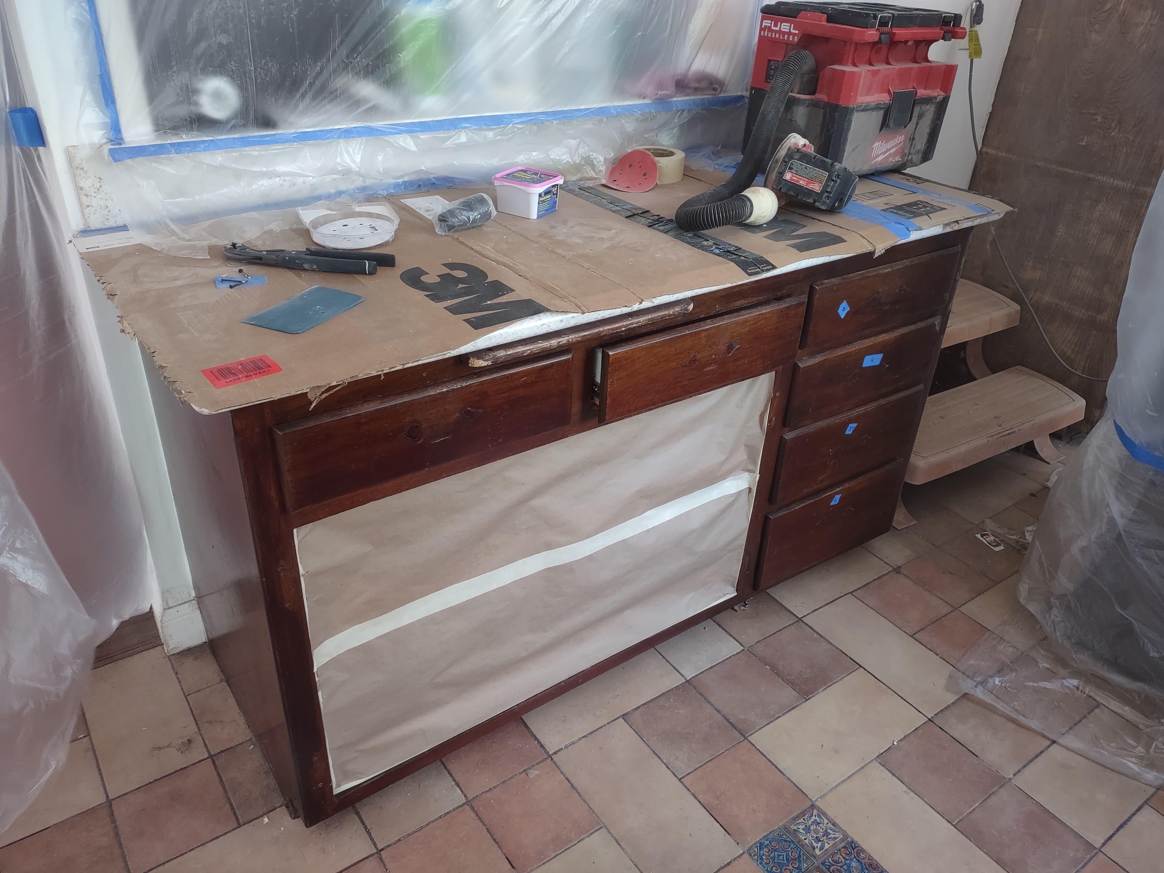Cabinet Refinishing example